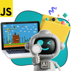 Язык программирования JavaScript + AI. Проектное обучение + геймификация + AI-помощники - КИБЕРшкола программирования для детей, компьютерные курсы для школьников, начинающих и подростков - KIBERone г. Иваново