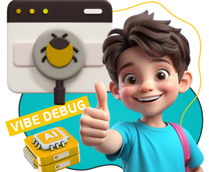 Тестирование & Vibe Debug. Охотники за багами - КИБЕРшкола программирования для детей, компьютерные курсы для школьников, начинающих и подростков - KIBERone г. Иваново